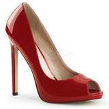 Red Shiny 13 cm SEXY-42 Low Heeled Classic Pumps Shoes