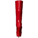 Red Shiny 15,5 cm DELIGHT-2023 Platform Knee Boots