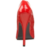 Red Shiny 15 cm DOMINA-420 Pumps High Heels for Men