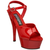 Red Shiny 15 cm FUNTASMA JULIET-209 High Heels Platform