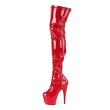 Red Shiny 18 cm ADORE-3000 High Heeled Overknee Boots