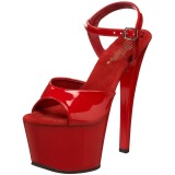 Red Shiny 18 cm Pleaser SKY-309 High Heels Platform