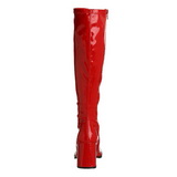 Red Shiny 7,5 cm GOGO-300 High Heeled Womens Boots for Men