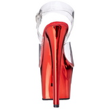 Red Transparent 18 cm SKY-308 High Heels Platform