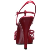Red Varnish 12 cm FLAIR-420 High Heels for Men