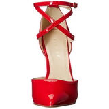 Red Varnish 13 cm AMUSE-25 High Heeled Evening Pumps Shoes