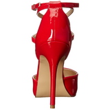 Red Varnish 13 cm AMUSE-25 High Heeled Evening Pumps Shoes