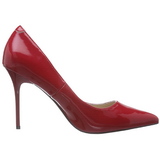 Red Varnished 10 cm CLASSIQUE-20 pointed toe stiletto pumps