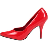 Red Varnished 13 cm SEDUCE-420 pointed toe pumps high heels