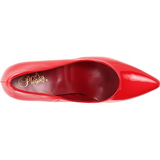 Red Varnished 13 cm SEDUCE-420 pointed toe pumps high heels