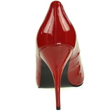 Red Varnished 13 cm SEDUCE-420V pointed toe pumps with high heels