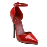 Red Varnished 15 cm DOMINA-402 Pumps with low heels