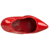 Red Varnished 15 cm DOMINA-420 pointed toe high heel stilettos
