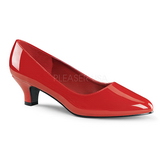 Red Varnished 5 cm FAB-420W Pumps with low heels