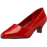 Red Varnished 5 cm FAB-420W Pumps with low heels