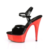 Red chrome platform 15 cm DELIGHT-609 pleaser high heels shoes