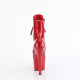 Red glitter 18 cm high heels ankle boots platform