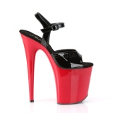 Red platform 20 cm FLAMINGO-809 pleaser high heels shoes