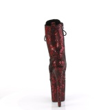 Red snake pattern 20 cm 1040SPF Exotic pole dance ankle boots