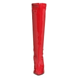 Red varnished patent boots 13 cm SEDUCE-2000 pointed toe stiletto boots
