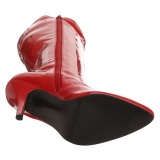 Red varnished patent boots 13 cm SEDUCE-2000 pointed toe stiletto boots