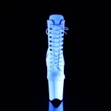 Reflective 20 cm FLAMINGO-1020LG Platform High Heels Boots
