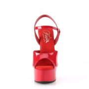 Rode hakken 15 cm GLEAM-609 pleaser sandalen hoge hakken plateau