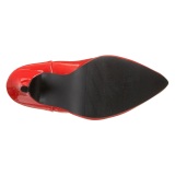 Rode lakpumps 13 cm SEDUCE-431 enkelband pumps met hoge hakken