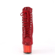 Rode strass steentjes 18 cm ADORE-1020CHRS plateau boots hoge hakken