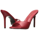 Rood 10 cm CLASSIQUE-01 dames slippers met hak