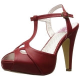 Rood 11,5 cm retro vintage BETTIE-23 Hoge Avond Sandalen met Hak