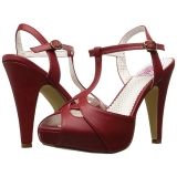 Rood 11,5 cm retro vintage BETTIE-23 Hoge Avond Sandalen met Hak