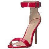 Rood 13 cm Pleaser AMUSE-10 sandalen met naaldhak