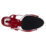 Rood 15 cm DELIGHT-609 pleaser hoge hakken met plateau