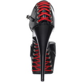 Rood 15 cm DELIGHT-660FH Corset Hakken Schoenen Platform