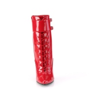 Rood 15 cm DOMINA-1023 stiletto high heels enkellaarzen