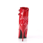 Rood 15 cm DOMINA-1023 stiletto high heels enkellaarzen