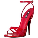 Rood 15 cm DOMINA-108 high heels schoenen voor travestie