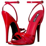 Rood 15 cm Devious DOMINA-108 sandalen met naaldhak