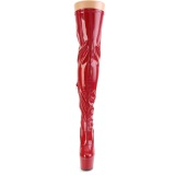 Rood 18 cm ADORE-3000HWR Hologram pole dance overknee laarzen met hak