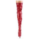 Rood 18 cm ADORE-3000HWR Hologram pole dance overknee laarzen met hak