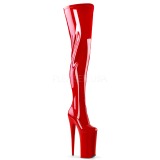 Rood 25 cm BEYOND-4000 overknee laarzen met plateauzool
