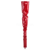 Rood 25 cm BEYOND-4000 overknee laarzen met plateauzool