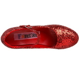 Rood Glitter 11 cm MARYJANE-50G Plateau Pumps Mary Jane