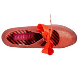 Rood Glitter 14,5 cm Burlesque TEEZE-04G damesschoenen met hoge hak