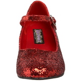 Rood Glitter 5 cm SCHOOLGIRL-50G Pumps Mary Jane