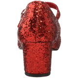 Rood Glitter 5 cm SCHOOLGIRL-50G Pumps Mary Jane