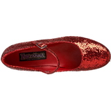 Rood Glitter 5 cm SCHOOLGIRL-50G Pumps Mary Jane