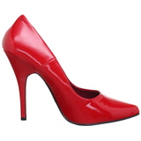 Rood Lak 10 cm VANITY-420 pleaser pumps met puntneus