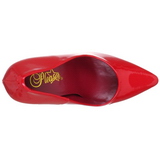 Rood Lak 10 cm VANITY-420 pleaser pumps met puntneus